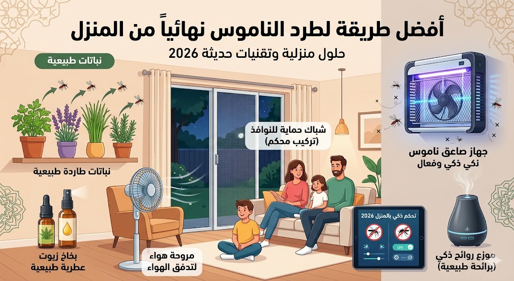 أفضل طريقة لطرد الناموس نهائياً من المنزل | حلول منزلية وتقنيات حديثة 2026