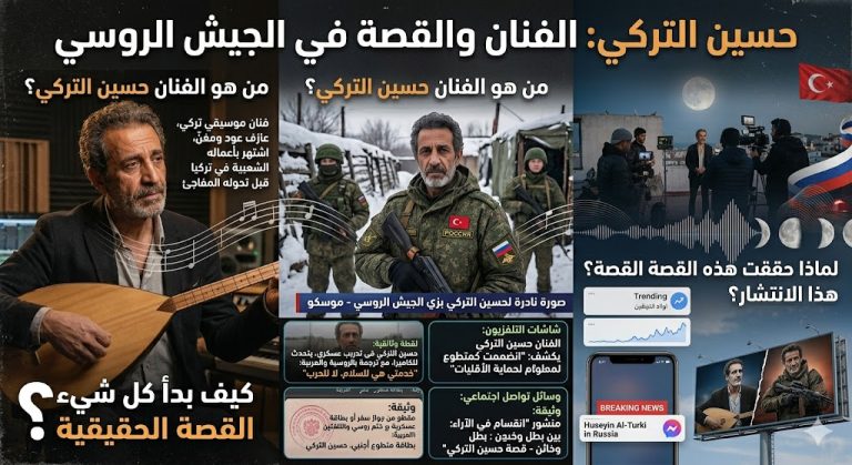 من هو الفنان حسين التركي؟ قصة حياته وحقيقة عمله السابق في الجيش الروسي