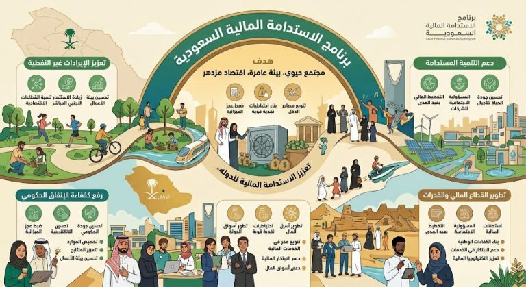 برنامج الاستدامة المالية السعودية | الأهداف والإنجازات ودوره في تعزيز الاقتصاد ضمن رؤية 2030
