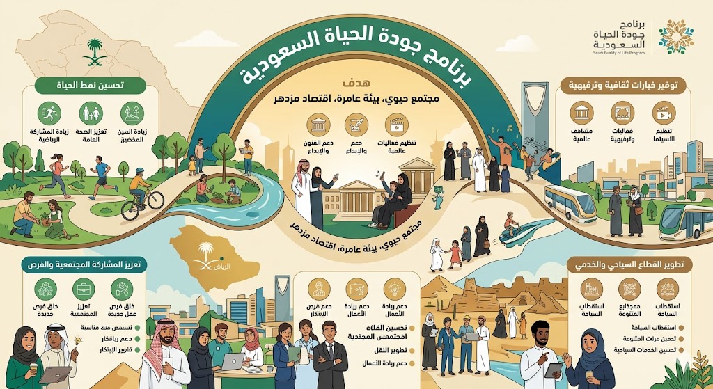 برنامج جودة الحياة السعودية | الأهداف والمبادرات وأبرز الإنجازات ضمن رؤية 2030
