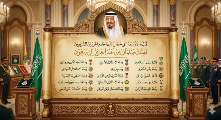 قائمة الأوسمة التي حصل عليها الملك سلمان | أبرز التكريمات المحلية والدولية لخادم الحرمين الشريفين